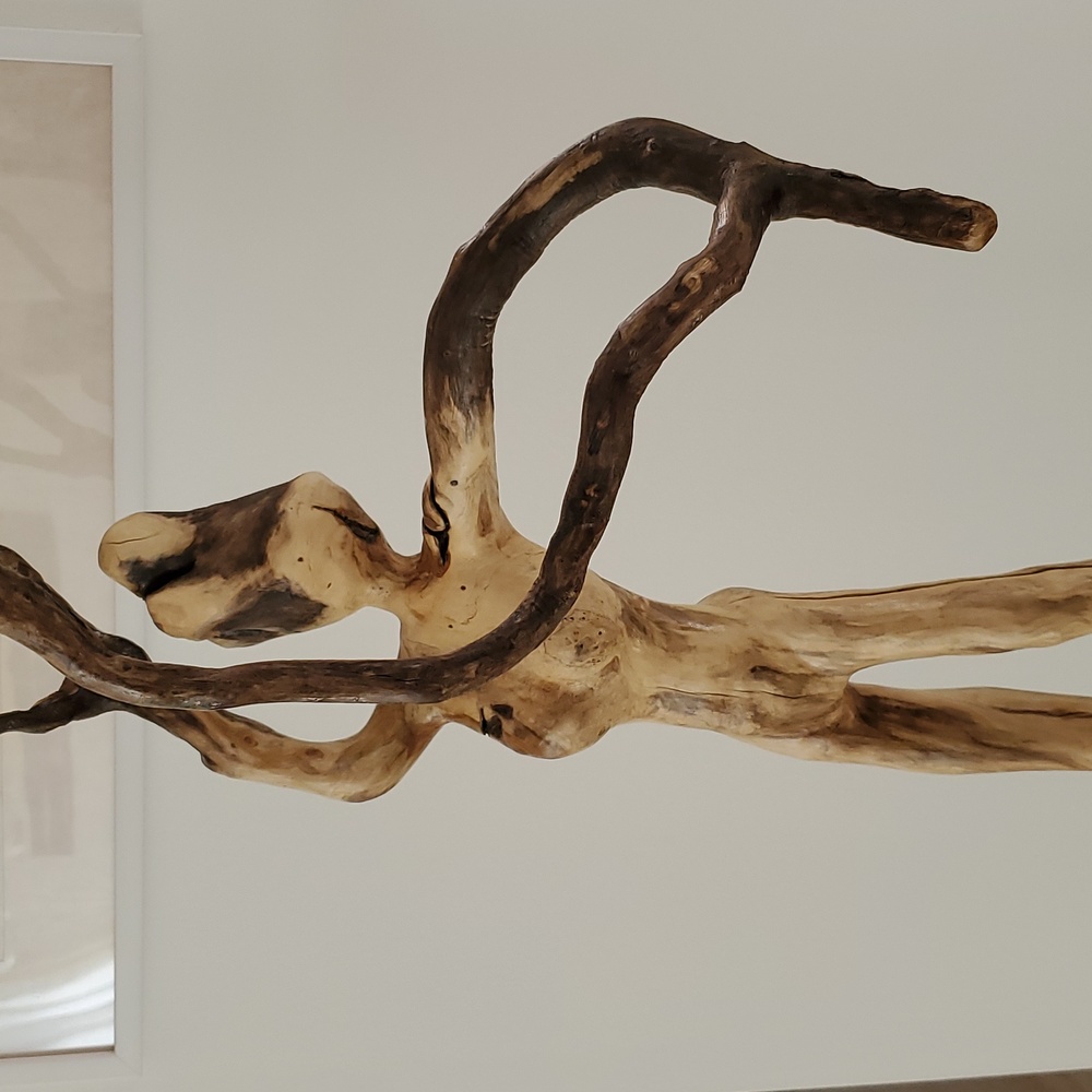 Al One Piece Wood Sculpture